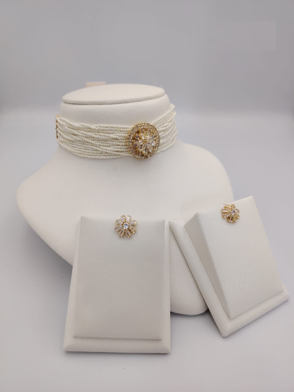 Pearl Choker Necklace Sets